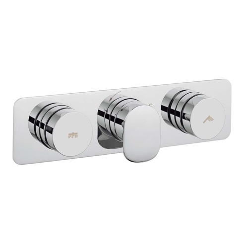 Crosswater Dial Pier Concealed Thermostatic 2 Outlet Shower Valve
