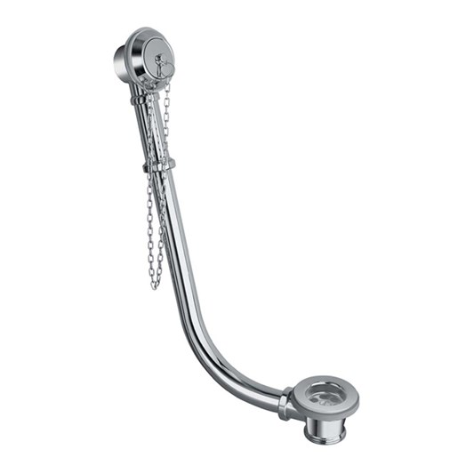 Crosswater Exposed Bath Waste with Plug and Chain - Chrome