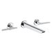 Crosswater Foile Wall Mounted 3 Hole Basin Mixer Tap