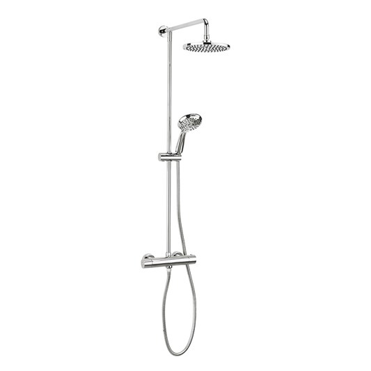 Crosswater Fusion Thermostatic Exposed Shower Kit with Fixed Head & 3 Mode Shower Handset