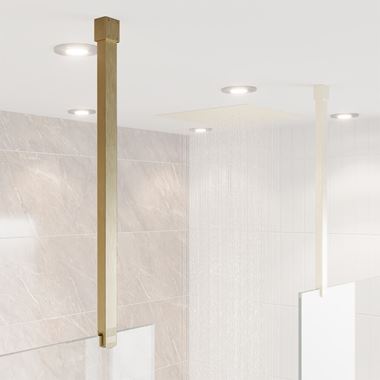 Crosswater Gallery 10 Glass to Ceiling Bracing Bar (600mm) - Brushed Brass