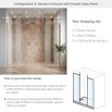 Crosswater Gallery 10 Walk In Shower Enclosure 10mm Panels with Multiple Configurations - Brushed Brass