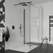 Crosswater Gallery 8 Walk In Shower Enclosure 8mm Panels with Multiple Configurations - Matt Black