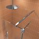 Crosswater Gallery 10 1400mm Panel, Fixed Deflector and 2x Wall Bracing Bars - Polished Stainless Steel