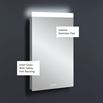 Crosswater Glide II Illuminated Mirror with Demister & Colour Change LED's - 500 x 800mm