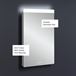 Crosswater Glide II Illuminated Mirror with Demister & Colour Change LED's - 500 x 800mm
