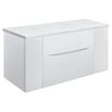 Crosswater Glide II 1100mm Wall Mounted Drawer Unit with Double Link Unit & Carrara Marble Effect Worktop