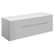 Crosswater Glide II 1200mm Wall Mounted Drawer Unit with Link Unit & Carrara Marble Effect Worktop - Storm Grey