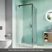 Crosswater Infinity 8mm Easy Clean 2m Tall Pivot 900mm Shower Door & Optional 900mm Side Panel
