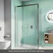 Crosswater Infinity 8mm Easy Clean 2m Tall Soft Close Single Sliding Shower Door & Optional Side Panel