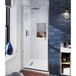 Crosswater Infinity 8mm Easy Clean 2m Tall Hinged Shower Door & Optional Side Panel