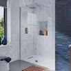Crosswater Infinity 8mm Easy Clean 2m Tall Walk-In Shower Panel with Deflector Panel