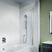 Crosswater Kai 6 6mm Easy Clean Single Panel Bath Screen - 1500 x 900mm
