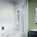 Crosswater Kai 6 6mm Easy Clean Single Hinged Bath Screen - 1380 x 650mm