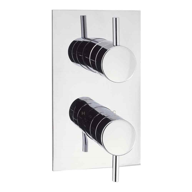 Crosswater Kai Twin Lever Concealed Thermostatic Shower Valve with 3 Way Diverter