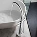 Crosswater Kai Lever Floorstanding Thermostatic Bath Shower Mixer Tap with Shower Kit
