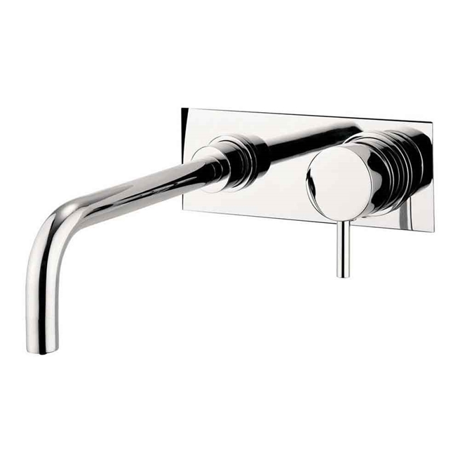 Crosswater Kai Lever Wall Mounted Basin Mixer Tap with Back Plate