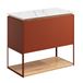 Crosswater Mada 700mm Vanity Unit and Countertop & Framed Shelf - Soft Clay