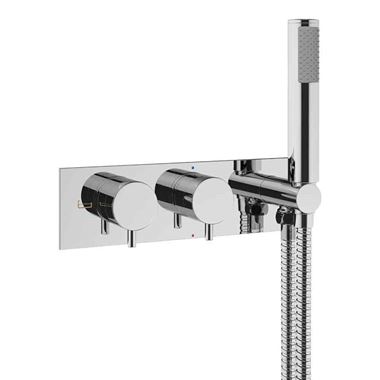 Crosswater MPRO Concealed Thermostatic 2 Outlet Shower Valve with Shower Kit