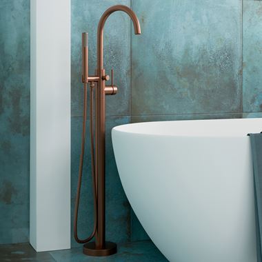 Crosswater MPRO Floorstanding Bath and Shower Mixer Tap - Brushed Bronze