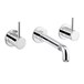 Crosswater MPRO Industrial 3 Hole Wall Mounted Basin Mixer Tap - Chrome
