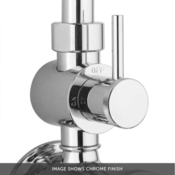 Crosswater MPRO Industrial Multifunction Thermostatic Shower Valve & Rigid Riser Kit - Unlacquered Brushed Brass