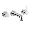 Crosswater MPRO Industrial 3 Hole Wall Mounted Bath Spout Tap - Chrome