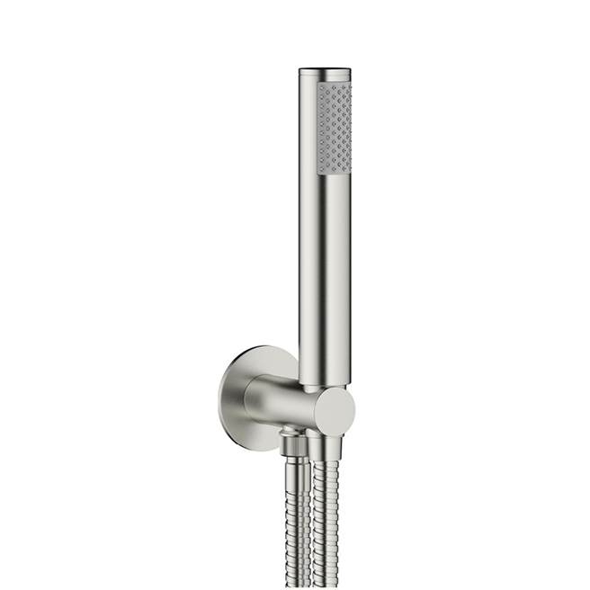 Crosswater MPRO Shower Handset with Wall Outlet and Hose - Brushed Stainless Steel
