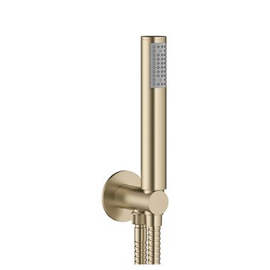 Crosswater MPRO Shower Handset with Wall Outlet and Hose - Brushed Brass