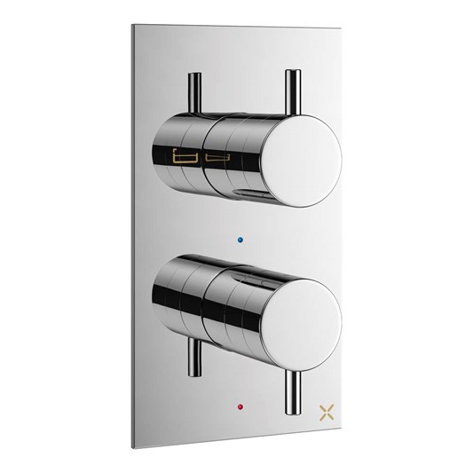 Crosswater MPRO Concealed Thermostatic 2 Outlet Bath and Shower Valve - Chrome