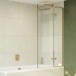 Crosswater Optix 10 Bath Screen with Inline Panel - Brushed Brass - 1500 x 900mm