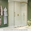 Crosswater Optix 10 Single Sliding Shower Door with Optional Side Panel - Brushed Brass