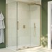 Crosswater Optix 10 Single Sliding Shower Door with Optional Side Panel - Brushed Brass