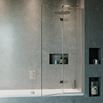 Crosswater Optix 10 Bath Screen with Inline Panel - Brushed Stainless Steel - 1500 x 900mm