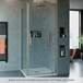 Crosswater Optix 10 Pivot Shower Door and Optional Side Panel - Brushed Stainless Steel