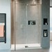 Crosswater Optix 10 Pivot Shower Door with Inline Panel and Optional Side Panel - Brushed Stainless Steel