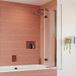 Crosswater Optix 10 180° Hinged Bath Screen with Inline Panel - Brushed Bronze - 1500 x 900mm