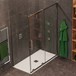 Crosswater Optix 10 Single Sliding Shower Door with Optional Side Panel - Polished Stainless Steel