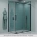 Crosswater Optix 10 Single Sliding Shower Door with Optional Side Panel - Slate