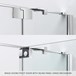Crosswater Optix 10 Pivot Shower Door with Inline Panel and Optional Side Panel - Brushed Brass