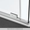 Crosswater Optix 10 Single Sliding Shower Door with Optional Side Panel - Brushed Stainless Steel