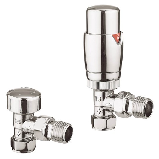 Crosswater Pier 15mm Angled Thermostatic Valve