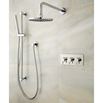 Crosswater MPRO 2 Outlet Landscape Concealed Thermostatic Shower Valve - Brushed Stainless Steel (3 Handles)