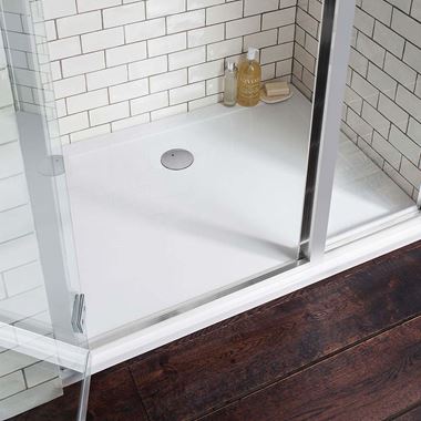 Crosswater 35mm Rectangular Anti-Slip Acrylic Shower Tray with Centre Waste - 1700 x 760mm