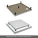 Crosswater 45mm Quadrant Shower Tray Leg & Panel Riser Kit - 1200x900mm
