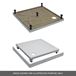 Crosswater 45mm Quadrant Shower Tray Leg & Panel Riser Kit - 900x900mm