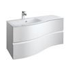 Crosswater Svelte 100 Wall Mounted Vanity Unit with Ice White Glass Basin