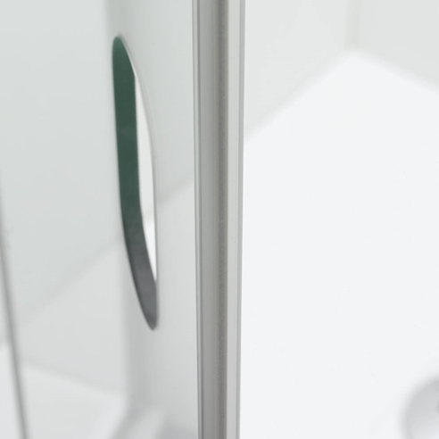 Crosswater Svelte 8mm Easy Clean 2m Tall Hinged Shower Door with Inline Panel & Optional Side Panel