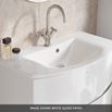 Crosswater Svelte 80 Wall Mounted Vanity Unit with Basin - 1 Tap Hole - American Walnut