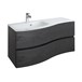 Crosswater Svelte 100 Wall Mounted Vanity Unit with Ice White Glass Basin
